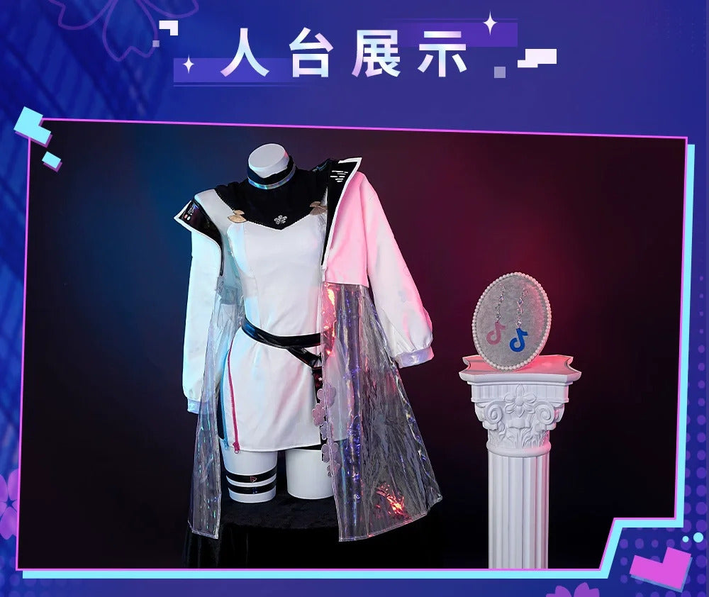 IN STOCK Genshin Impact Yae Miko Cosplay Costume Handsome Leather Jacket Belt Nail Earrings Dress Party Carnival Uniform New Set