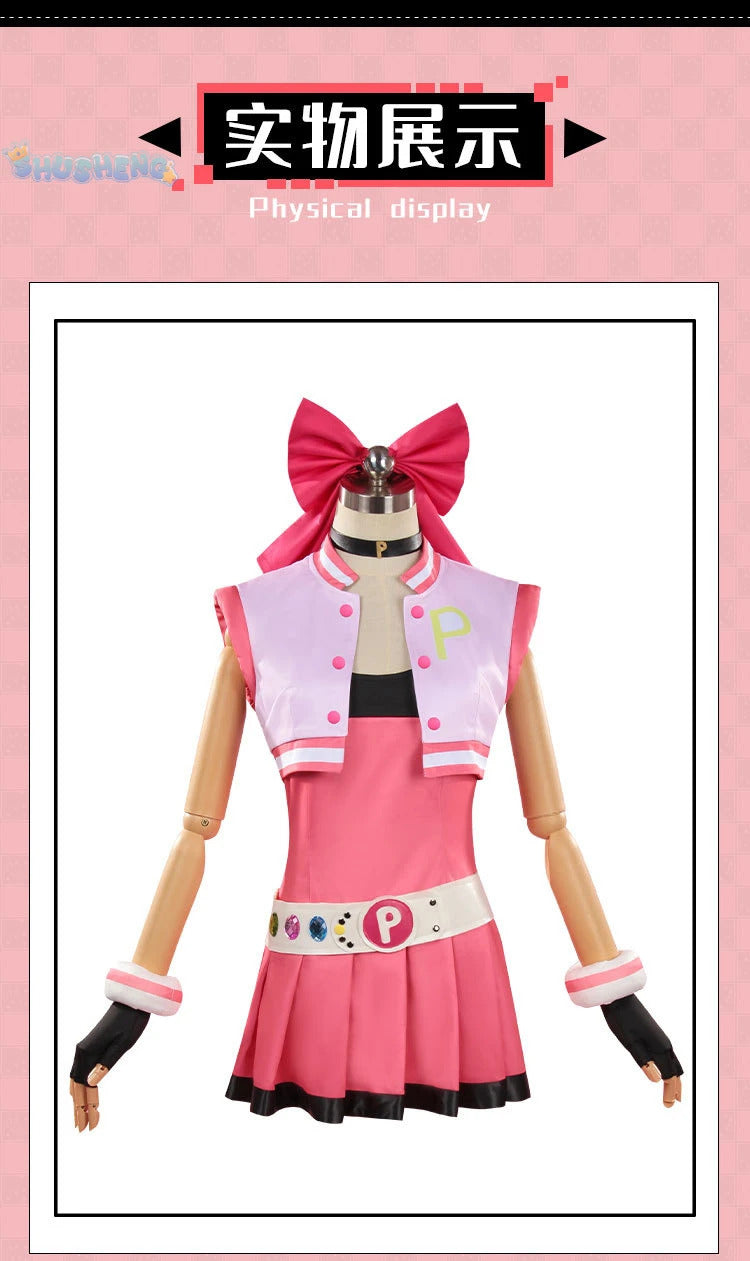 Powerpuff cos Girls Blossom Bubbles Buttercup Cosplay clothing Sweet Loli Hair accessories gloves props Halloween Uniform S-XXXL