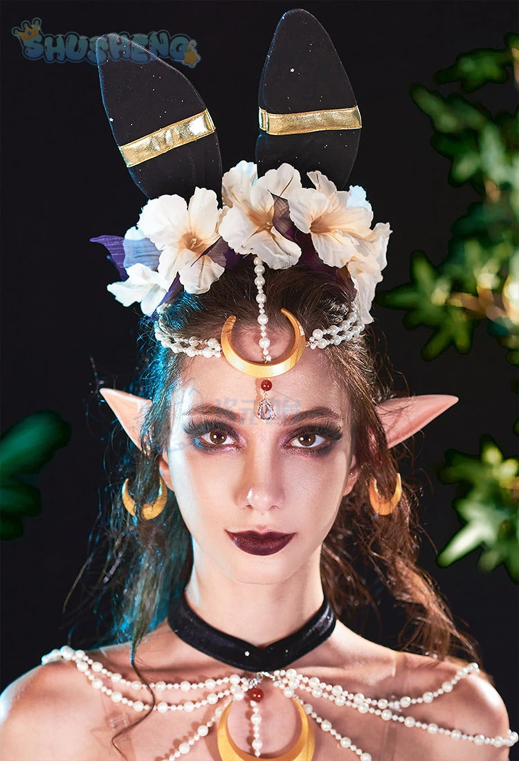 Anime Umbreon cosplay 2024 latest costume wings wig headband sexy dress girl Halloween party set