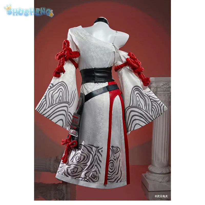 The Night Rose Hundred levels Cosplay Costume Halloween Sexy Kimono Dress Leather Pants Coat Waist Cover Gloves Set
