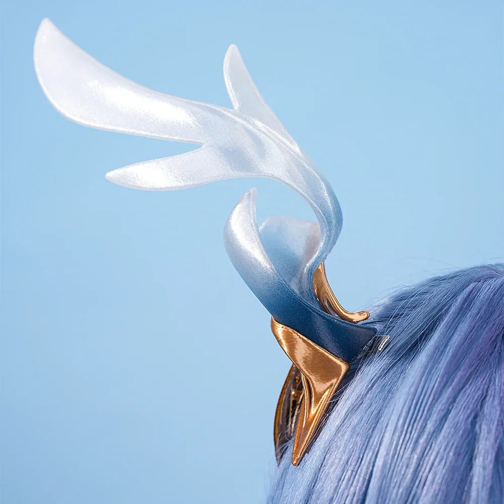 Genshin Impact Lauma Cosplay Costume Dress Uniform Headwear Earrings Frostmoon Scions Halloween Party for Women Girls