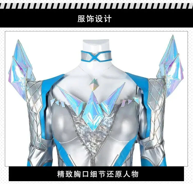 White Queen Emma Grace Frost Rivals cosplay costume High quality women fantasy jumpsuit shoes props shoulder armor Halloween set