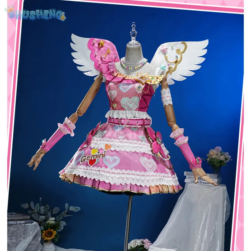Anime Aikatsu !Otoshiro Noeru Hoshimiya Ichigo Cosplay constellation Costume Girl Sweet Lolita Dress Wing Prop Halloween Uniform