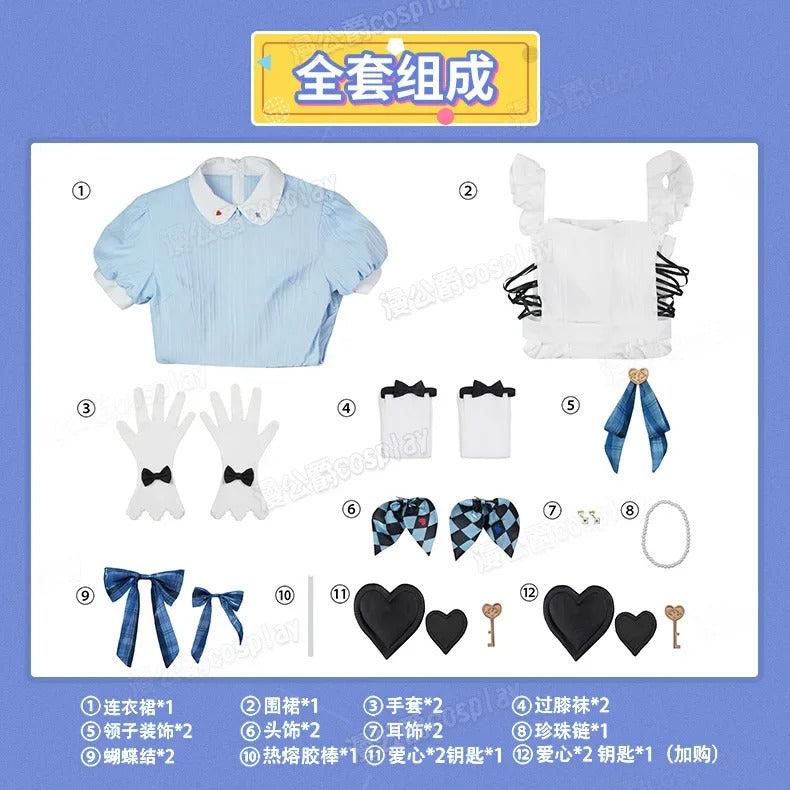 LoveLive μ's X GIGO Full Set Cosplay Concert Costume Maid Uniform Halloween Carnival Party Christmas Play Role Clothing