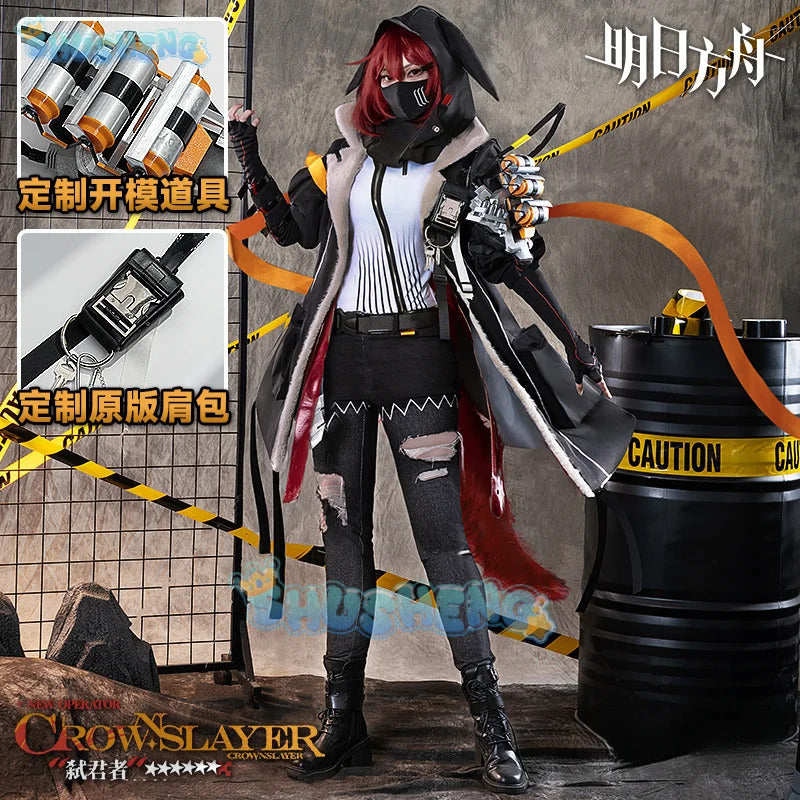 Arknights Crownslayer Cosplay Costume Uniform Halloween Carnival Party Christmas Play Role Clothes Clothing for Men Women