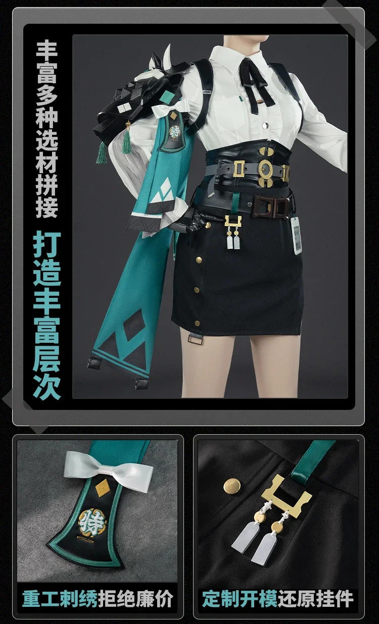 Game Zenless Zone Zero Tsukishiro Yanagi Cosplay Costume Uniform Halloween Carnival Party Christmas Play Role Clothes Clothing