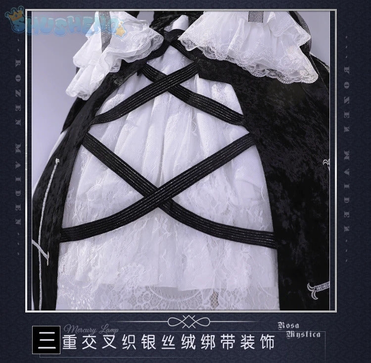 Anime Roses Maiden Cosplay Sui gin tou Mercury Lamp Costume Dark Gothic Lolita Dress High Quality Halloween Uniform Accessories
