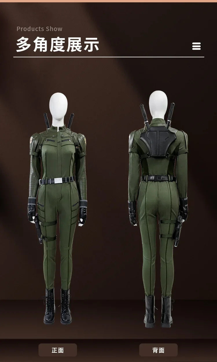 Movie Black Widow The Black Widow Yelena Belova Cosplay Thunderbolts Costume Halloween New Women Fantasia Uniform Props Set