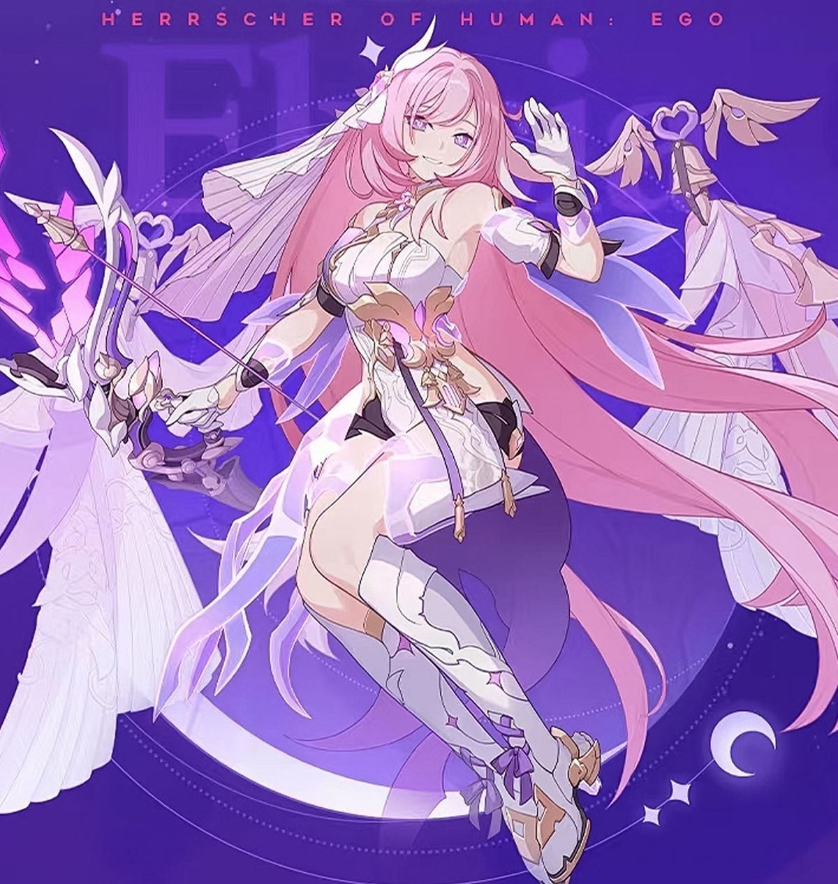 Honkai Impact 3: Elysia Cosplay Costume Herrscher of Human Ego Elysia Jumpsuit Halloween Party Costumes