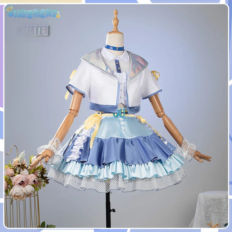 Shusheng-N Gakuen IDOLM@STER Kotone Fujita Cosplay Costume Halloween Carnival Sweet Lolita Dress Accessories Props Wig Men's Women's Set