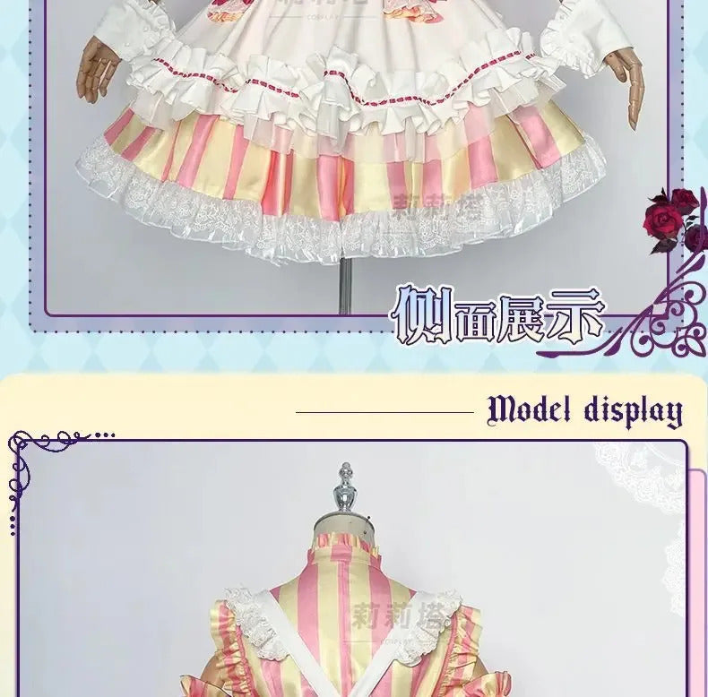 Anime Manaka Laala Pripara Cosplay Costume New Sweet Lolita Dress Wig Accessories Props Uniform Men and Women Cute Maid Set
