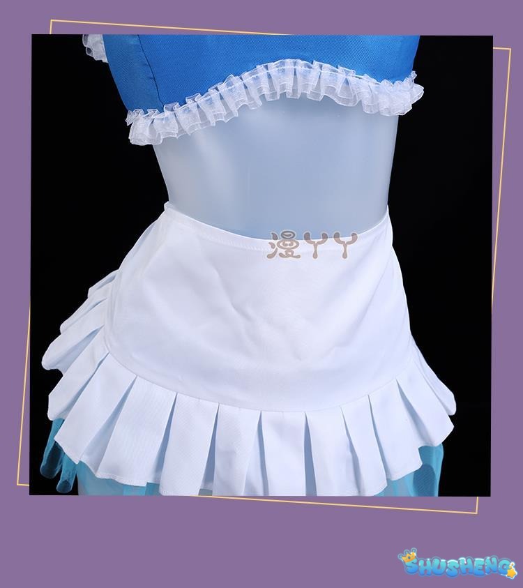 Anime Re:Life in A Different World From Zero Rem Cosplay Costume Wig Swimsuit Skirt Adult Woman Sexy Summer Sand Party Suit