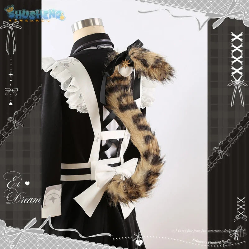 Game Nu: Carnival Eiden Cosplay Costume Sweet Maid Dress Halloween Carnival Lolita Uniform Accessories Prop Woman Man Eiden Set