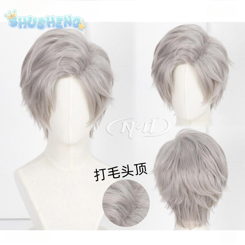 Love and Deepspace Sylus Cosplay Costume Wig Halloween Party for Women Girls Props Carnival Role Play Set