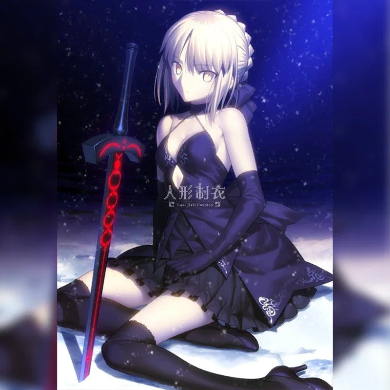 New Saber King Arthur Fate/stay night FGO Altria Pendragon Cosplay Costume Women sexy dress accessories prop Halloween uniform