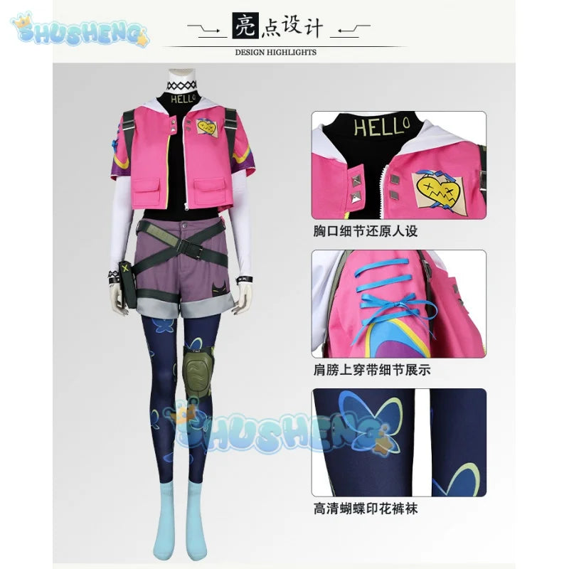 Valorant Clove Cosplay Full set of anime character costumes for both men and women