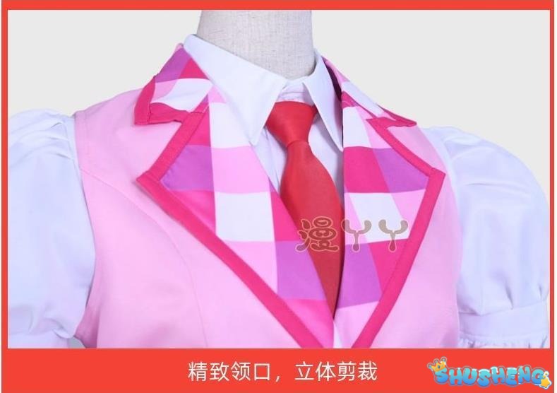 Aikatsu! Series Hoshimiya Ichigo Cosplay Costume Hair accessories tie accessories Halloween party pink cute Lolita uniform set