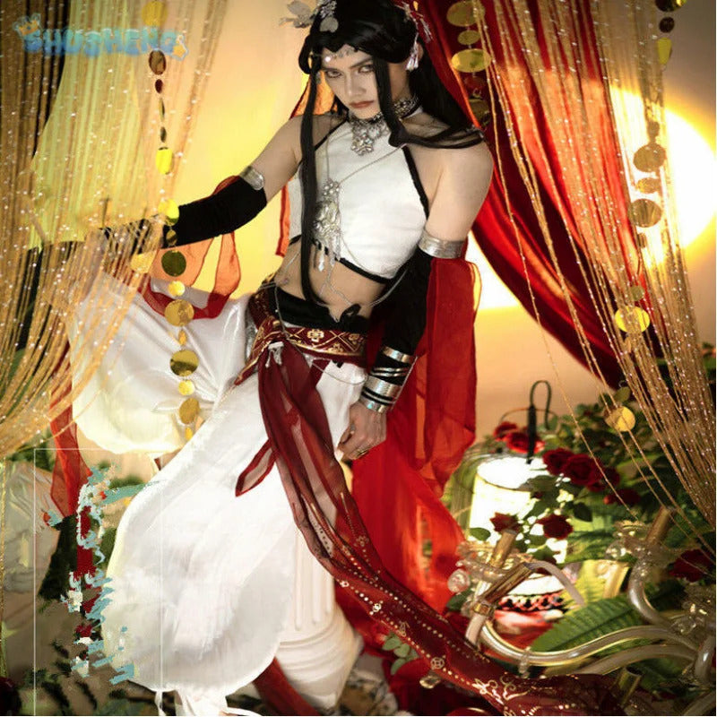 Shusheng-N Novel Heaven Official's Blessing Xie Lian Cosplay Entering Loulan Costume Halloween Carnival Hanfu Wig Men Women uniform Set