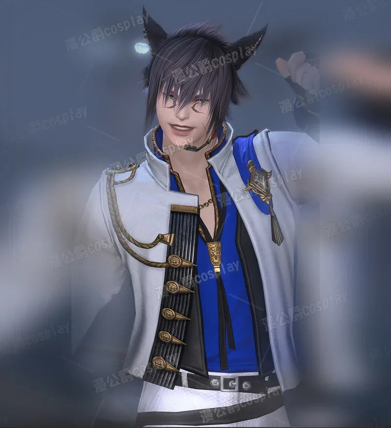 Final Fantasy XIV Lucian Prince's Attire Cosplay Costume Butler Prince's Jacket Uniform Halloween Carnival Party Clothing