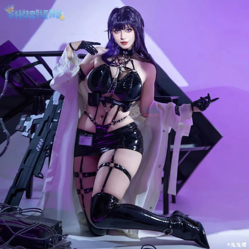 NIKKE:The Goddess of Victory Mihara Cosplay Costume Halloween Carnival Tie up black sexy jumpsuit accessories props uniform set