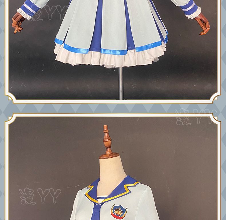 Aikatsu Stars! Costume Nijino Yume Cosplay Dresses School Idol Yume Wigs Headwear Halloween Carnival Schoolgirl Uniform Dress
