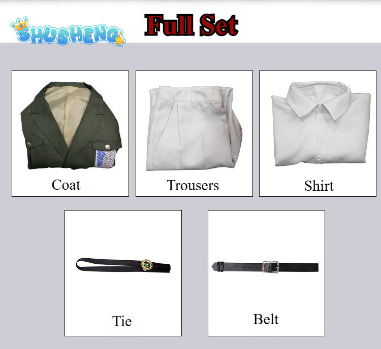 Eren Jaeger Cosplay Costume Anime Attack on Titan Wig Suits Halloween Eren Yeager Cosplay Costume Black Long Trench Coat Adult