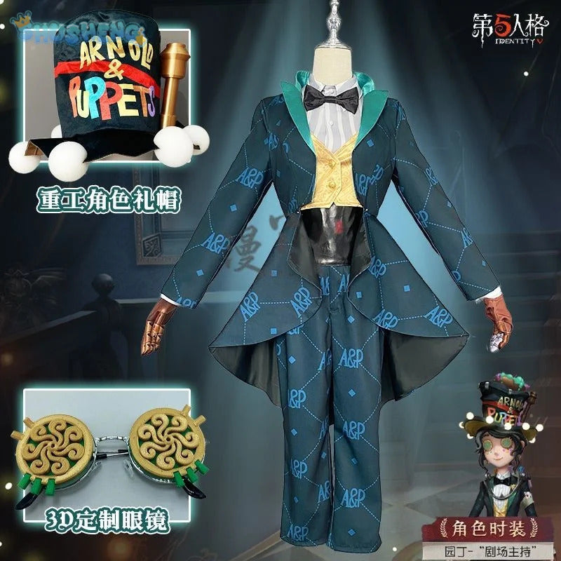 Shusheng-N Game identity Ⅴ Emma Woods Gardener Cosplay theater host costume hat shirt jacket gloves socks set Halloween fashion new uniform