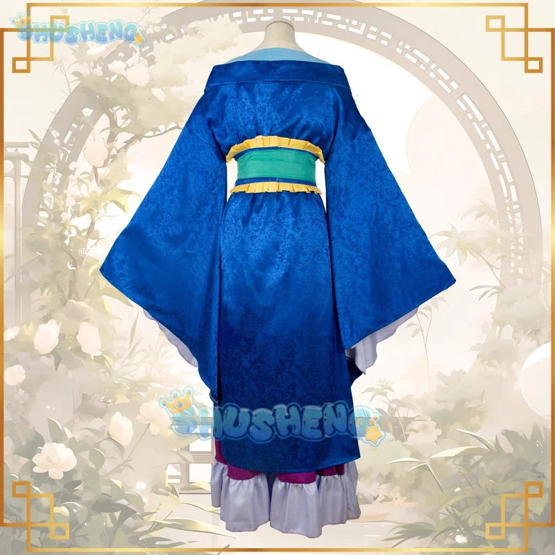 Anime The Apothecary Diaries Lihua Cosplay Costume Blue Dress Kusuriya No Hitorigoto Halloween Party for Women Girls Accessory
