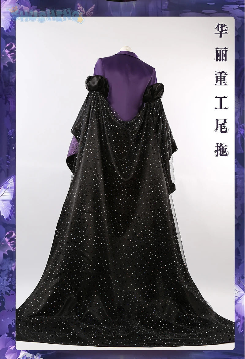 Game Twisted Wonderland Cosplay Vil Schoenheit Costume Tail necklace gloves purple gorgeous sexy dress Halloween uniform XS-XXXL
