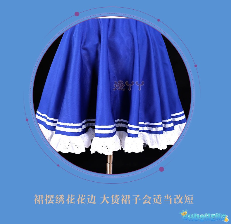 Anime Virtual YouTuber Shylily Lily Cosplay Costume Summer Day Swimwear Bikini Woman Sexy Kawaii Sand Party Sailor Suit