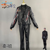 Love and Deepspace Sylus Cosplay Visitors from another world Costume Halloween Carnival Fashion Leather Props Uniform Sylus Set