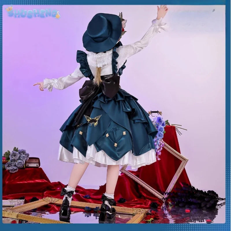 Shusheng-R Identity Ⅴ cosplay Emma Woods Gardener specimen gallery costume Halloween party lolita dress hat waist cover props shirt girl