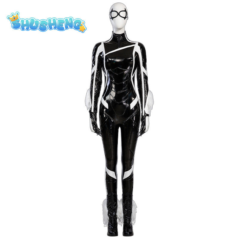 New Black Cat Felicia Hardy Cosplay Costume Jumpsuit Mask Gloves Boots To Choose For Game Party Custom Made