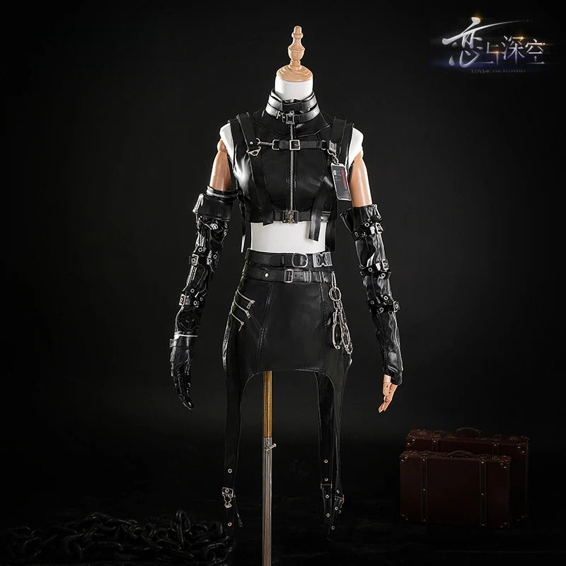 Shusheng-R Love and Deepspace Hostess master control Cosplay Inspector's combat uniform Costume Halloween fashion men women clothing wig
