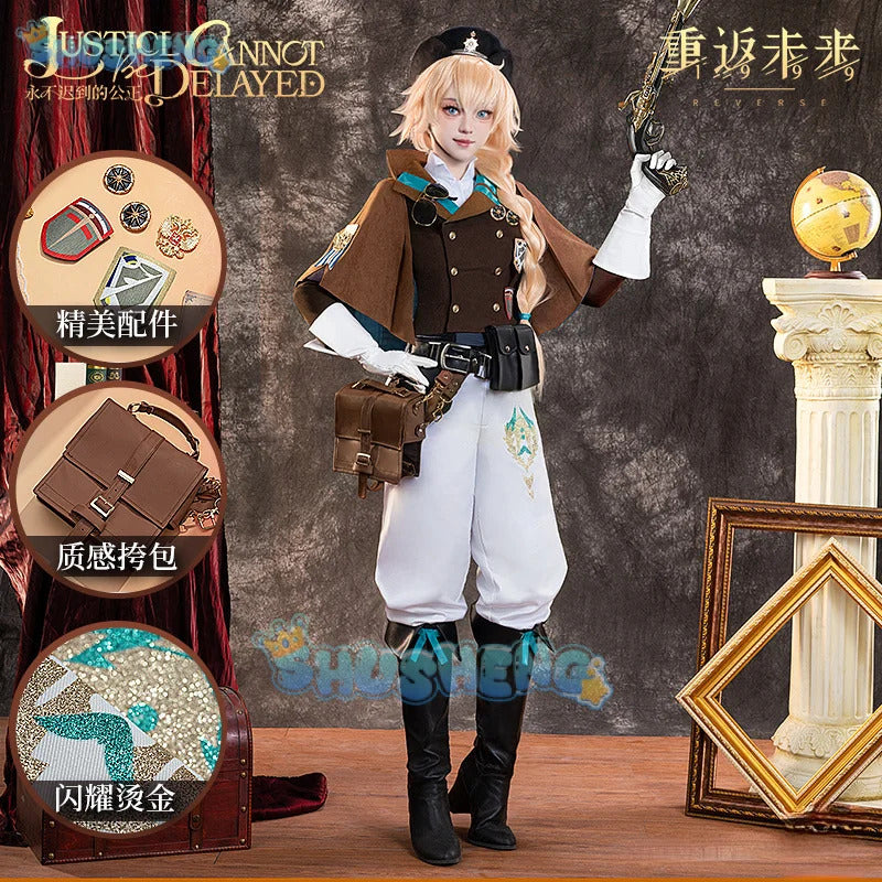 Game Reverse:1999 Lilya Cosplay Costume JUSTICL CANNOT BE DELAYED Uniform Halloween Carnival Party Christmas Play Role Clothing