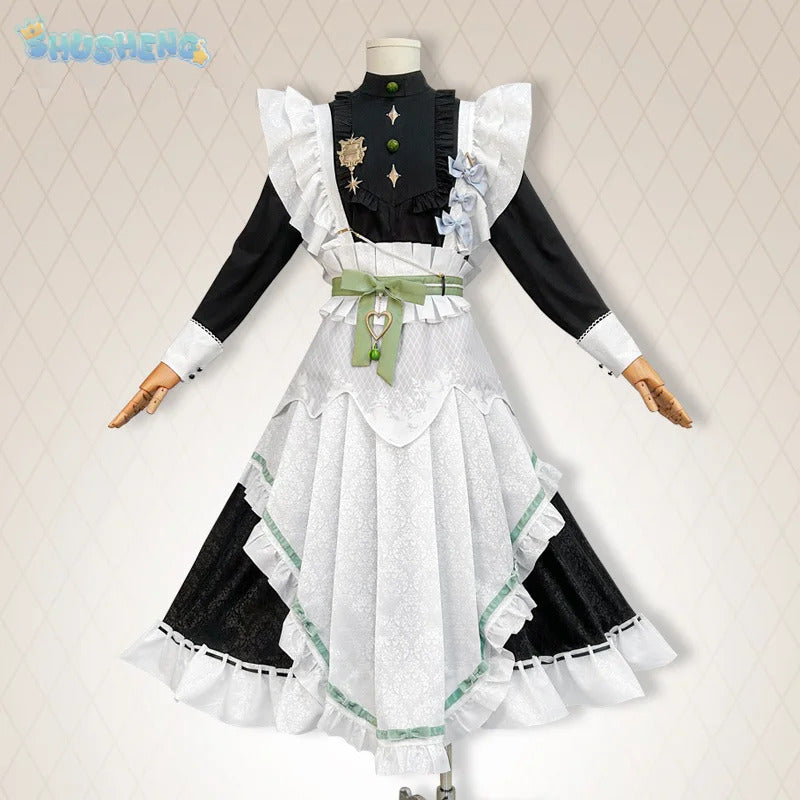Nu: Carnival Olivine Cosplay Costume Sweet Maid Dress Halloween Carnival Lolita Uniform Accessories Prop Woman Man Olivine Set
