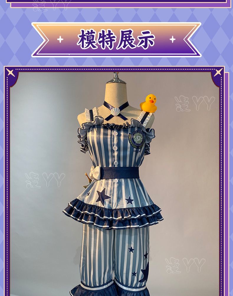 Game Identity V Tracy Reznik Mechanic Re-Swim Cosplay Costume Blue Stripe Swimsuit Glasses Hat Woman Sexy Lovely Carnival Lolita