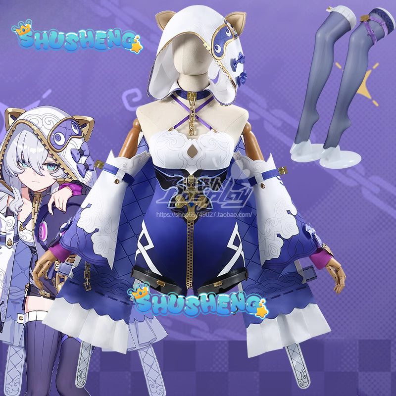 Theresa Apocalypse Cosplay Game Honkai Impact 3 Costume Accessories Wig Props Set Christmas Convention Party Carnival Uniforms