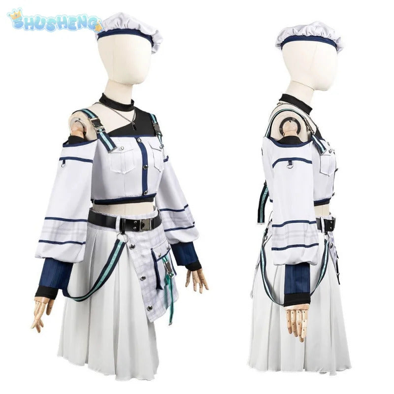 Shusheng-R BanG Dream! It's MyGO!!!!! Raana Kaname Cosplay Costume Girl Halloween Party Sweet Uniform Hat Skirt Socks Belt Accessories Set