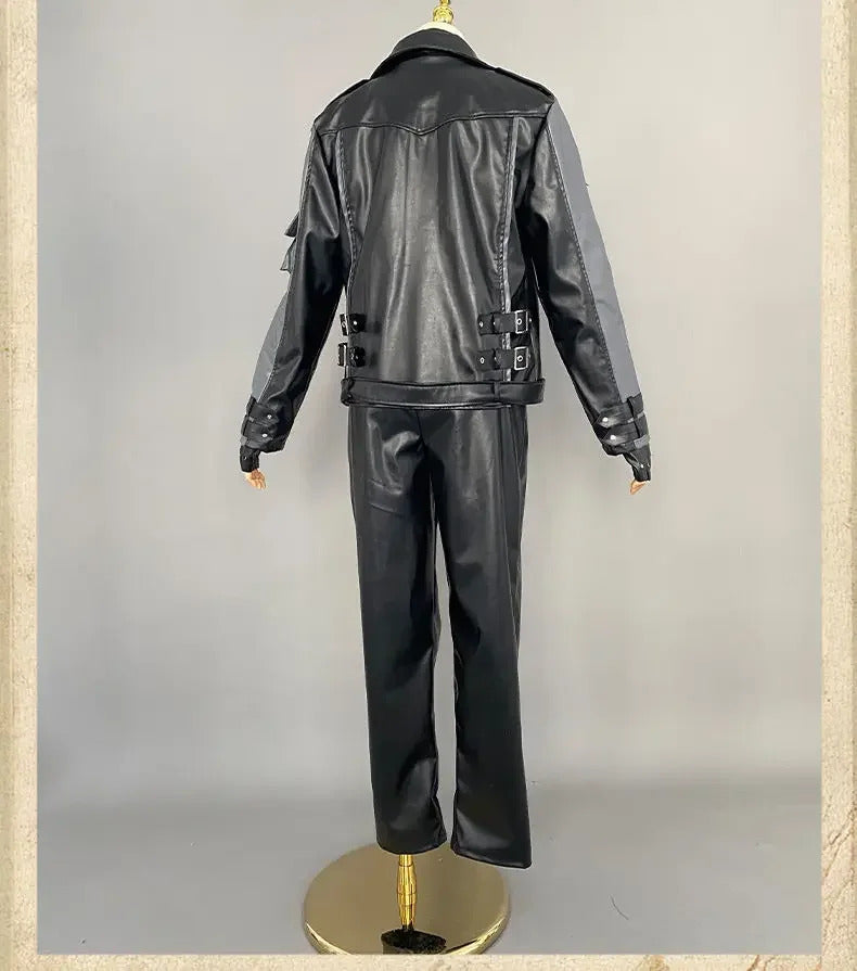 Love and Deepspace Sylus Cosplay Visitors from another world Costume Halloween Carnival Fashion Leather Props Uniform Sylus Set