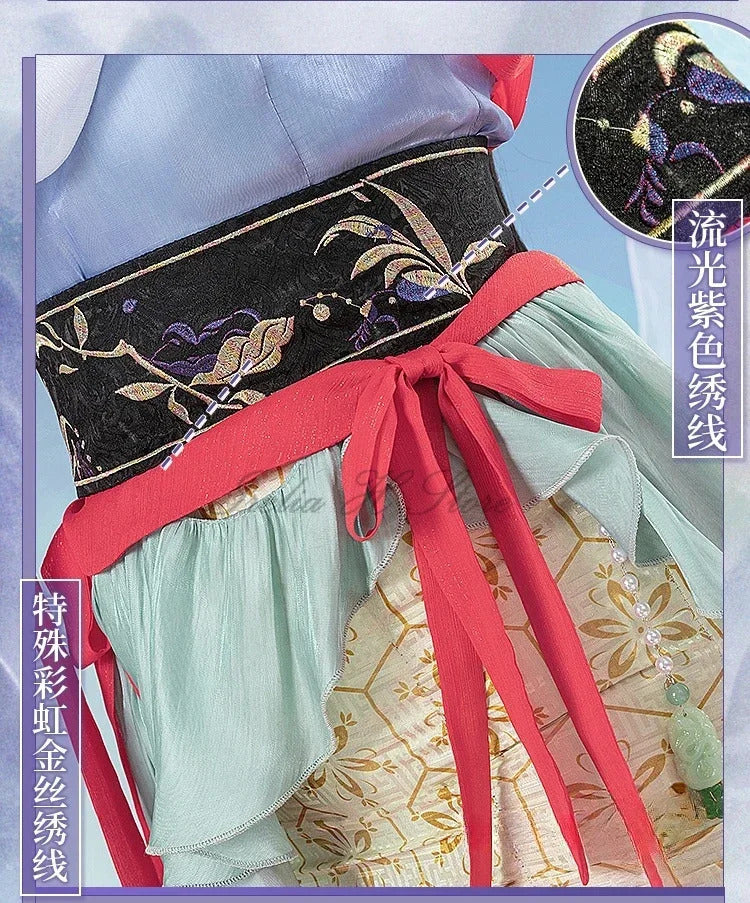 Game Reverse:1999 Jiu Niangzi Cosplay Costume Halloween Carnival Chinese Style Gorgeous Hanfu Dress Accessories Prop Woman Set