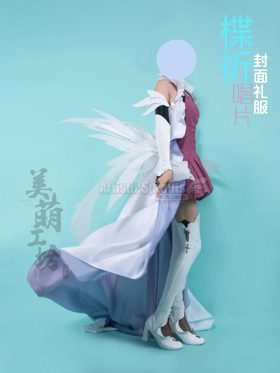 Anime Guilty Crown Inori Yuzuriha Cosplay Costume Women's new elegant Halloween party dress wig accessories props uniform set