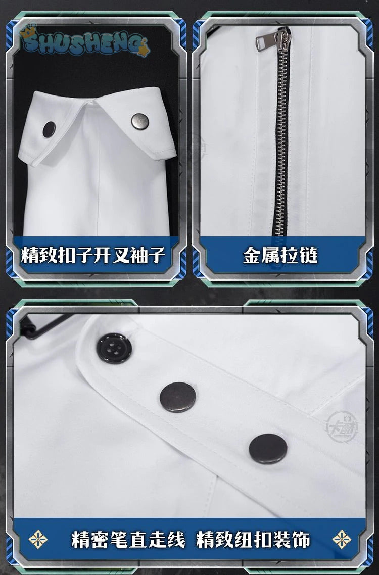 Game Arknights logos cosplay aefanyl costume fashionable handsome cloak ring gloves props set Halloween party Woman Man uniform