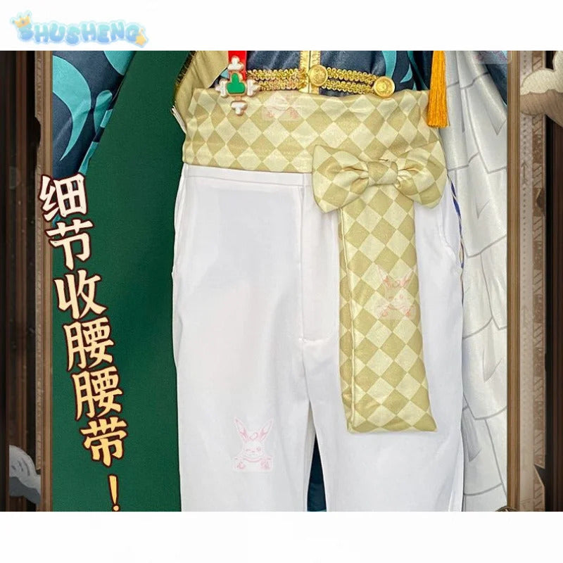 Shusheng-N Game Identity Ⅴ Naib Subedar Mercenary Cosplay Costume Halloween New Fashion Coat Pants Props Wig Men Women Uniform Set S-XXL