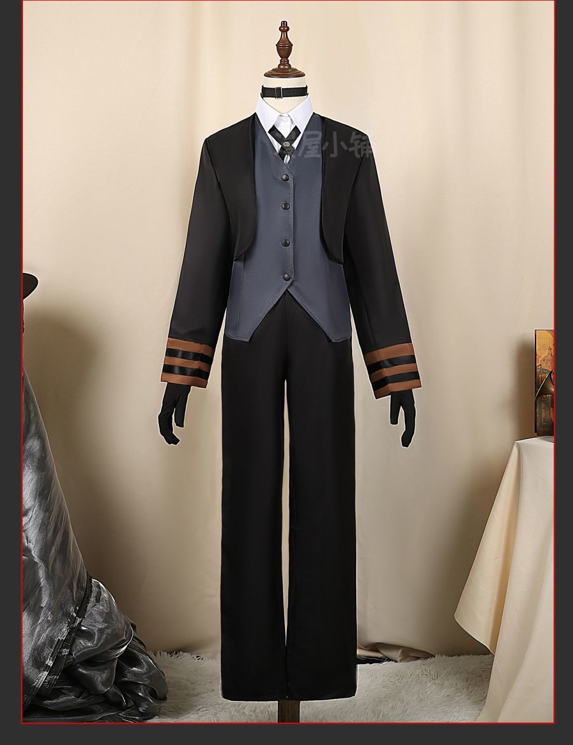 Nakahara Chuya Cosplay Costume Include Hat Uniform Trench Coat Pants Outfits Halloween Party for Comic Con