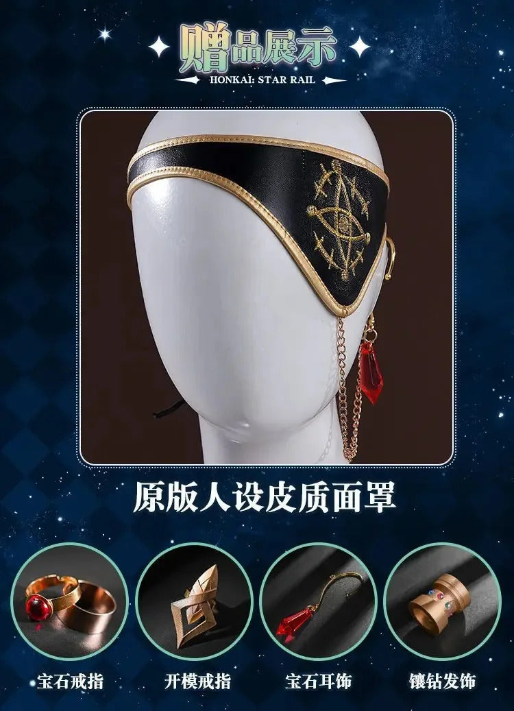 Honkai Star Rail Anaxa Cosplay Costume Uniform Earrings Anaxagoras Grove of Epiphany Amphoreus Halloween Party for Women Men