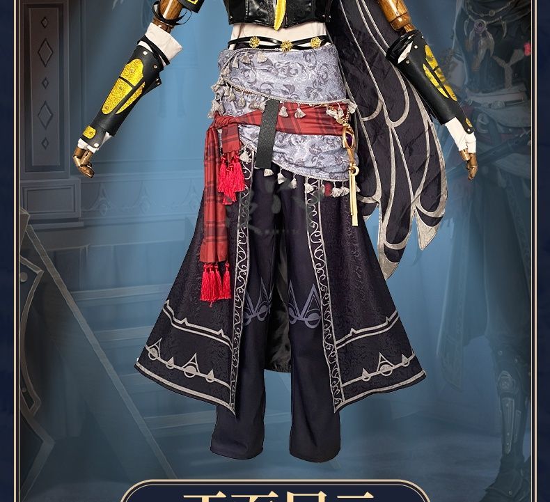 Game Identity V Antiquarian Qi Shiyi Cosplay Costume Crow Cosplay Black Uniforms Halloween Party Role Play Outfit Suit for Woman