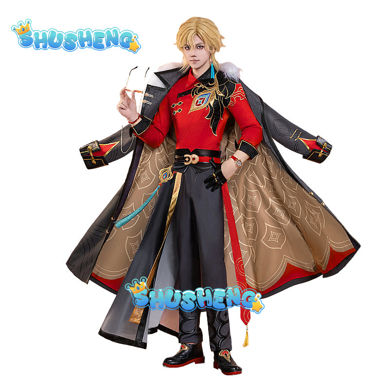 NEW Jia Duo Bao X Honkai Star Rail Fugue Cosplay Costume Aventurine Cosplay Costume Suits Wig Shoes Full Sets