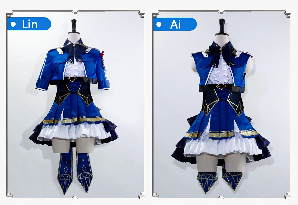 Diamond Dust Hina Rin Nana Ai Cosplay GIRLS BAND CRY gbc hina Costume Halloween Party Fashion Dress Wig Props Uniform Woman Set