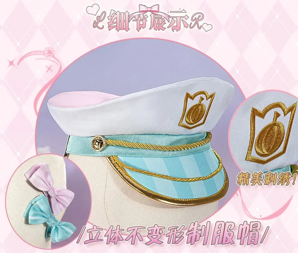 Anime BanG Dream! Kokoro Tsurumaki Cosplay Costume Dress Hat Glove Coat Hat Props Full Set Halloween Sweet Woman Lolita Uniform